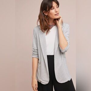 ANTHROPOLOGIE Bordeaux Edie Knit Open Blazer S